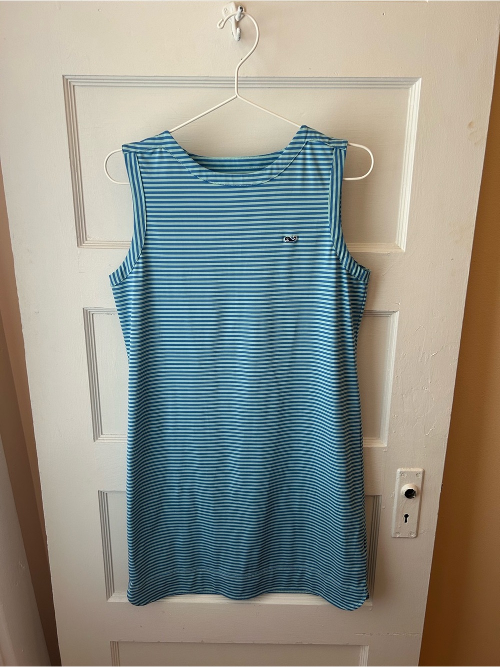 Vineyard Vines Sleeveless Blue Striped Shift Swim Material Dress